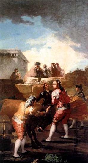 Francisco de goya y Lucientes Fight with a Young Bull china oil painting image